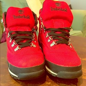 Timberland Euro Hiker Cordura Fabric Boots (Red)